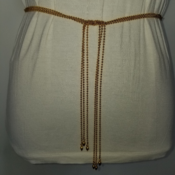 ✅1015 NWOT RARE Gold Tone Metal Beads  45" Necklace - Picture 8 of 15